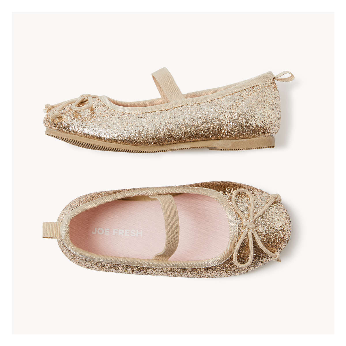 Toddler Girls Ballet Flats in Light Gold from Joe Fresh